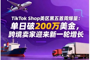 TikTok Shop美區黑五首周爆量：單日破200萬美金，跨境賣家迎來新一輪增長