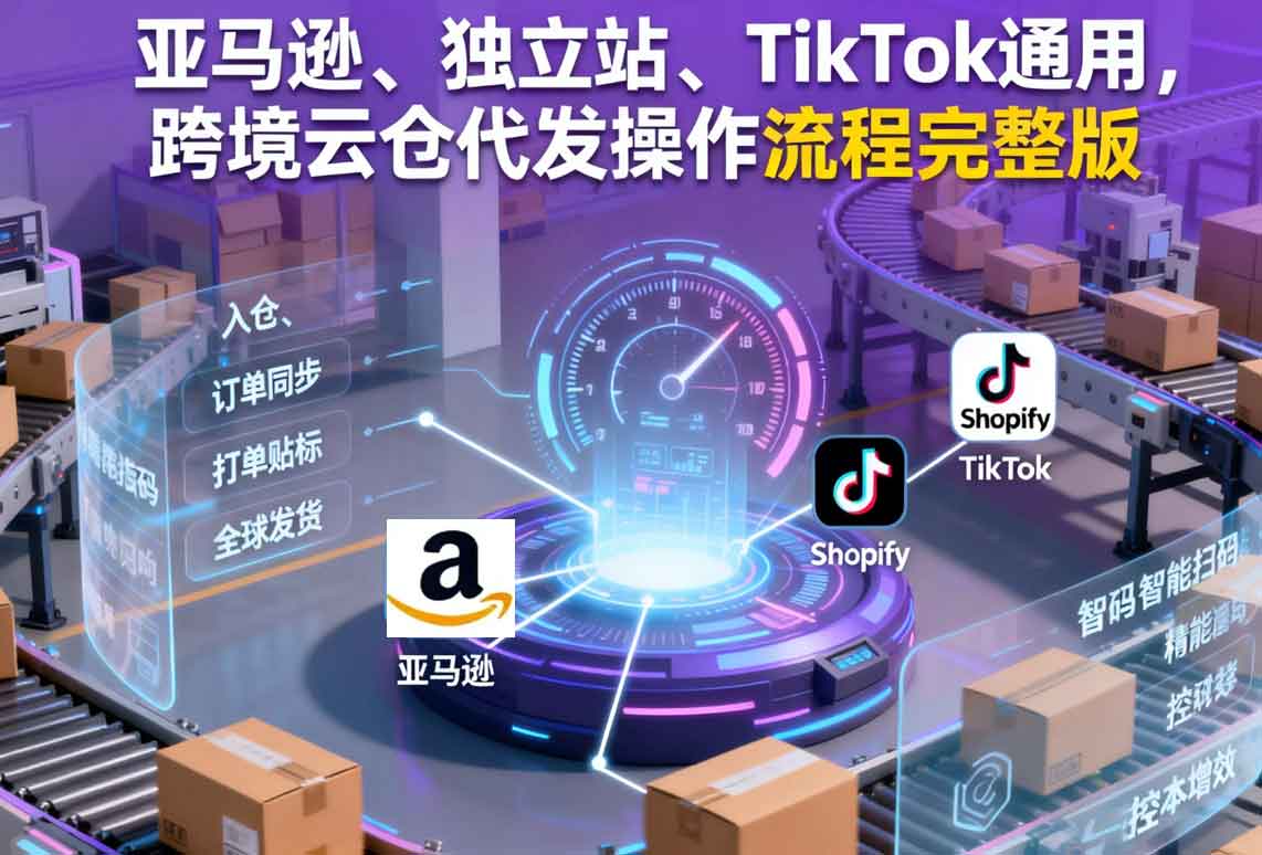 亞馬遜、獨立站、TikTok通用，跨境云倉代發操作流程完整版